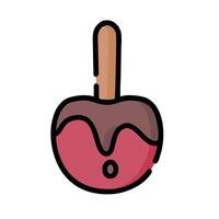 an ice cream with a stick on top of it vector