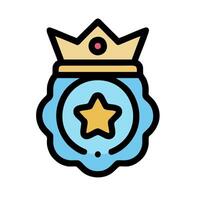 a badge with a star on it vector