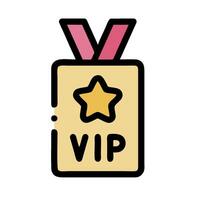 a medal with the word vip on it vector