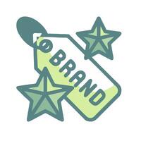 branding icon with stars and a brand name vector
