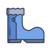 a blue boot with a rubber sole on it vector