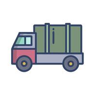a truck with a large container on the back vector