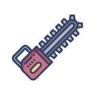 a chainsaw icon on a white background vector