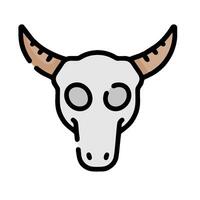 a bull skull with horns on its head vector
