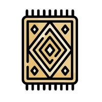 a rug with geometric design on it vector