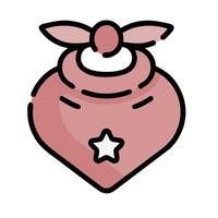 a pink heart with a star on top vector