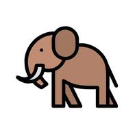 an elephant is standing in a line on a white background vector