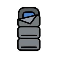 a sleeping bag icon on a white background vector
