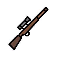 a rifle with a scope on it vector
