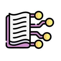 a book with a circuit board on it vector
