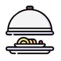 a plate with food on it and a tray under it vector