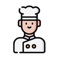 a chef icon on a white background vector