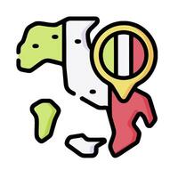 italy map location icon illustration design vector