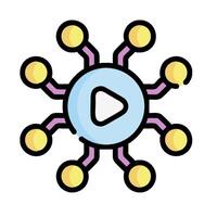 a player icon with a circle around it vector