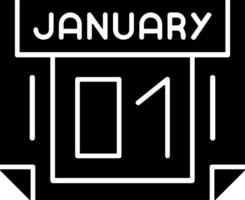 1 January Icon Design Symbol vector