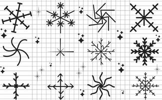 Christmas Snow Star icon Hand Drawing Use Your Graphics Related Work And Others vector