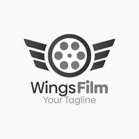 Wings Film Logo Design Template. Good for Business, Agency, Community and Organization vector
