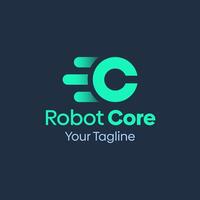 The robot core logo, with the words robot core vector