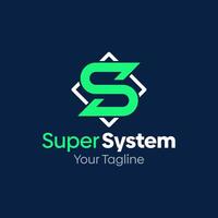 Super system logo design vector