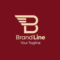 Brand line logo design vector