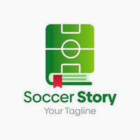 Soccer story logo template vector
