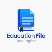 Education file logo design vector