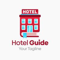 Hotel guide logo design vector
