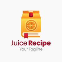 Juice recipe logo design vector