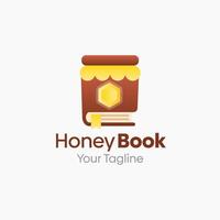 Honey book logo design vector