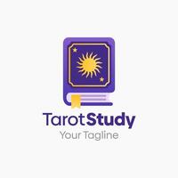 Tarot study logo design vector