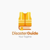 The disaster guide logo is shown on a white background vector