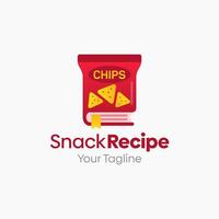 Snack recipe logo design vector