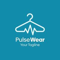 Pulse wear logo design vector