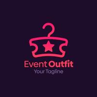 Event outfit logo design vector