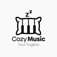 The logo for cozy music vector