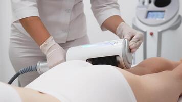 Endosphere therapy for deep cellulite reduction and body contouring. A therapist applies the device in a modern clinic, enhancing skin rejuvenation video