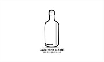 very simple bottle design outline vector