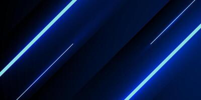 Abstract dark blue overlap shadow and lights background. Neon line pattern with shadow. Dark blue background with trendy pattern design. vector
