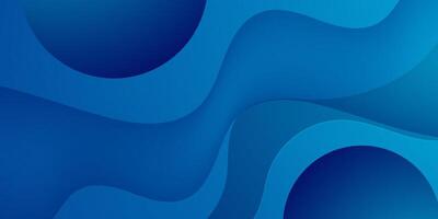 Abstract 3d dark blue wave with circle shadow shape pattern background. Futuristic wave background. vector