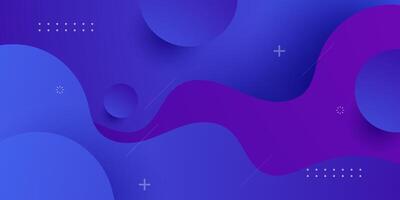 Abstract dark purple geometric 3D background. Wave color background with circle pattern design. Fluid shapes composition. vector