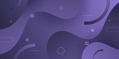 Abstract dark purple gradient wave liquid geometric background modern with fluid style gradient color. Suitable for banner, flyer, and etc. vector