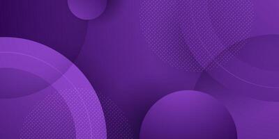 Dark purple gradient illustration background with curved and circle shapes. Abstract background design with simple geometric style. Cool design. vector