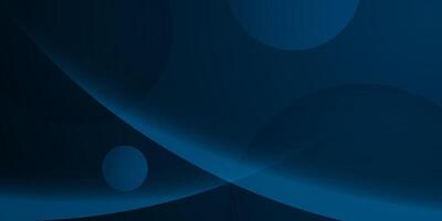 Abstract 3d dark blue curve with shadow shape and circle pattern background. Futuristic curve background. vector