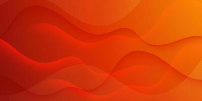 Colorful orange wave abstract background with realistic gradient color on background. Eps10 Illustration vector