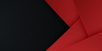 Abstract black and red gradient overlap illustration background with 3d look design. Overlap square with shadow and light pattern. Cool design and luxury. vector
