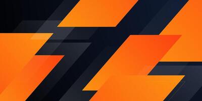 Abstract geometric dark gray and orange overlap square shapes pattern background for graphic design. vector