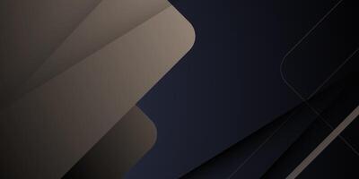Abstract dark gray curve shapes overlap on background. Dark background with brown pattern design. Modern luxury futuristic technology background. Eps10 vector