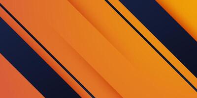 Abstract geometric dark blue and orange frame theme overlap background for graphic design. vector