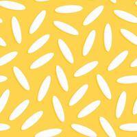 rice repeating seamless pattern on yellow background vector