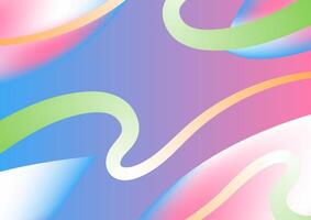 Flowing smooth wave pattern and 3d line on pastel color background. Internet network and communication signal technology, fiber optic line. Science and music backdrop. vector